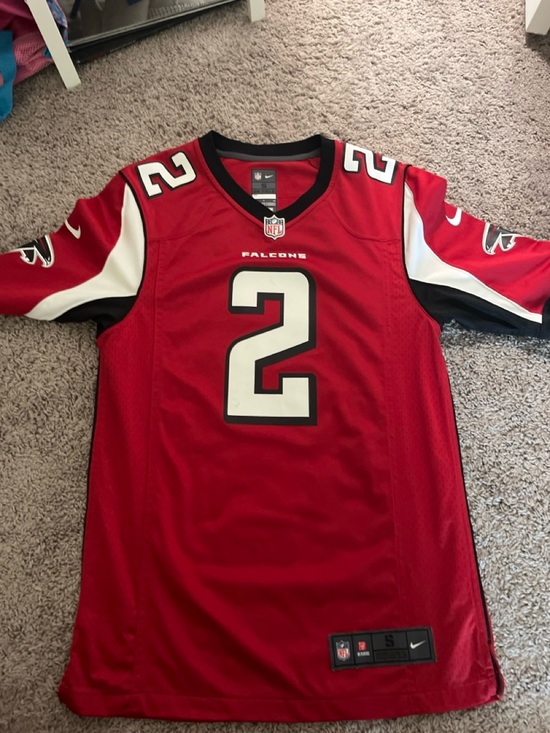 Nike Other - Nike Red Falcons #2 Football Jersey with White & Black Accents